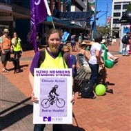 Rowena Hay at the Hamilton climate march